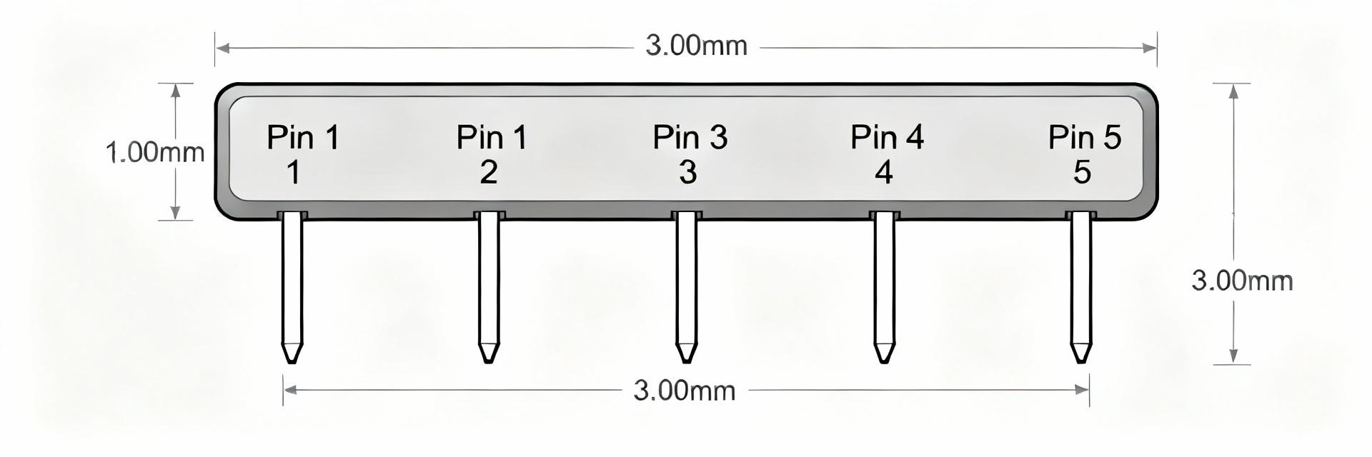 0436500515 5-pin 3.00mm Заголовок - Полная спецификация и разметка