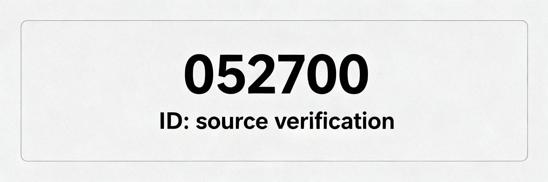 052700 Разбивка номера детали: идентификация и исходные данные